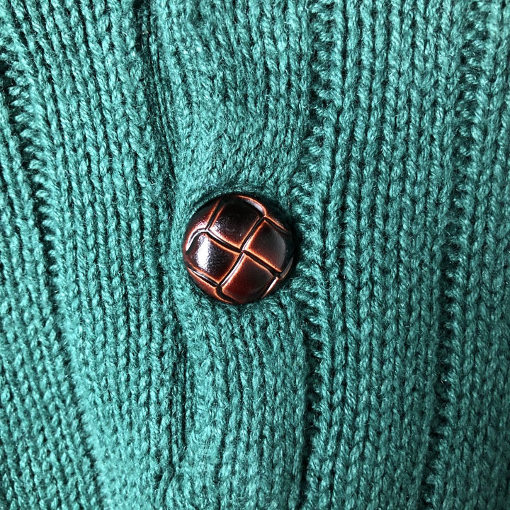 PURITAN Henley Neck Knit Sweater, Men's Size L Lamy green type Vintage Second Hand