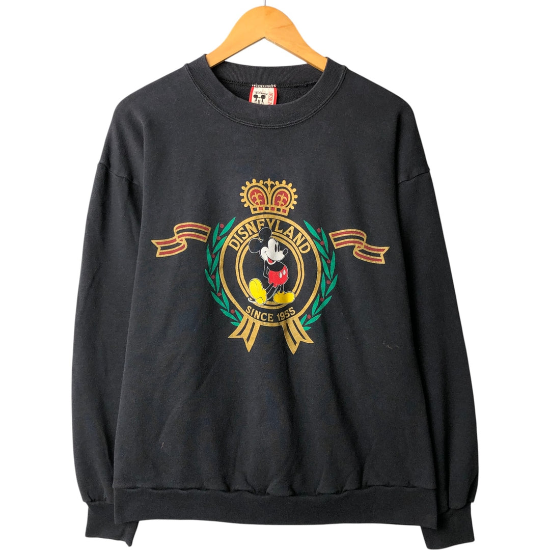 Vintage 90'S Mickey Mouse character sweatshirt, Made in USA, Men's XL cotton black type Vintage Second Hand