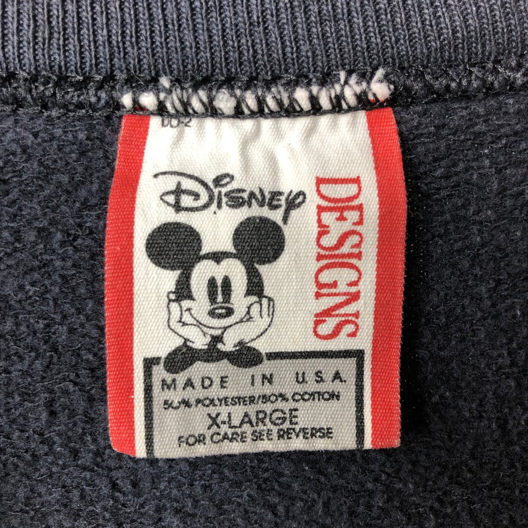 Vintage 90'S Mickey Mouse character sweatshirt, Made in USA, Men's XL cotton black type Vintage Second Hand