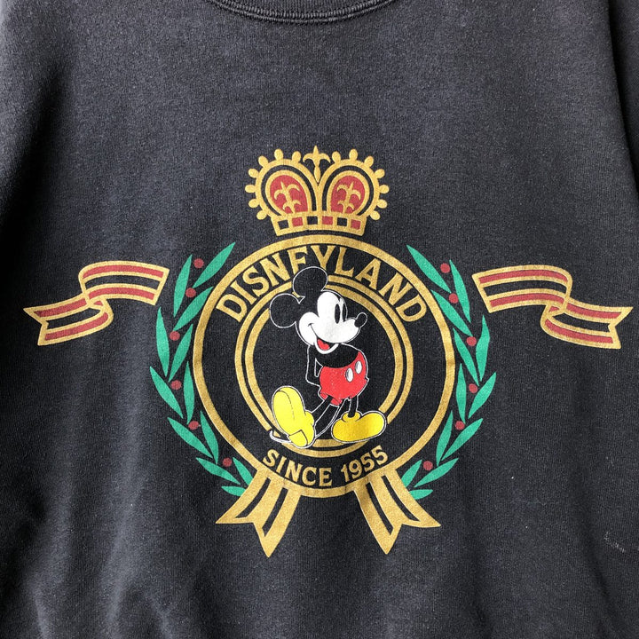 Vintage 90'S Mickey Mouse character sweatshirt, Made in USA, Men's XL cotton black type Vintage Second Hand