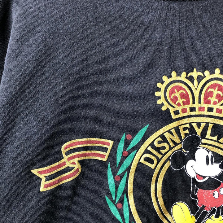 Vintage 90'S Mickey Mouse character sweatshirt, Made in USA, Men's XL cotton black type Vintage Second Hand