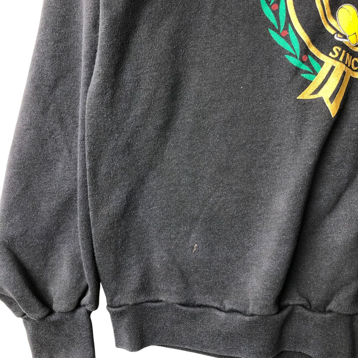 Vintage 90'S Mickey Mouse character sweatshirt, Made in USA, Men's XL cotton black type Vintage Second Hand