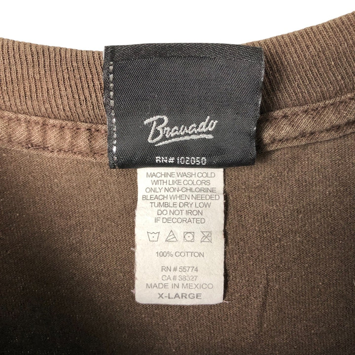Harley-Davidson Motorcycle Long Sleeve T-Shirt, Men's Size XL cotton Khaki type brown Vintage Second Hand