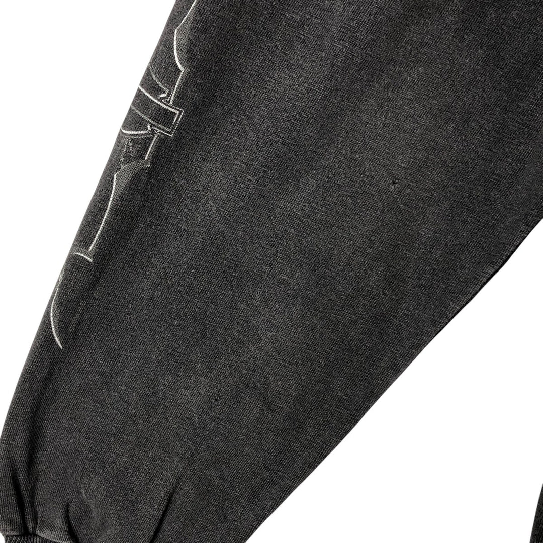 2000'S Harley-Davidson Eagle Pattern Motorcycle Long Sleeve T-Shirt, Men's Size L unclear Charcoal Vintage Second Hand