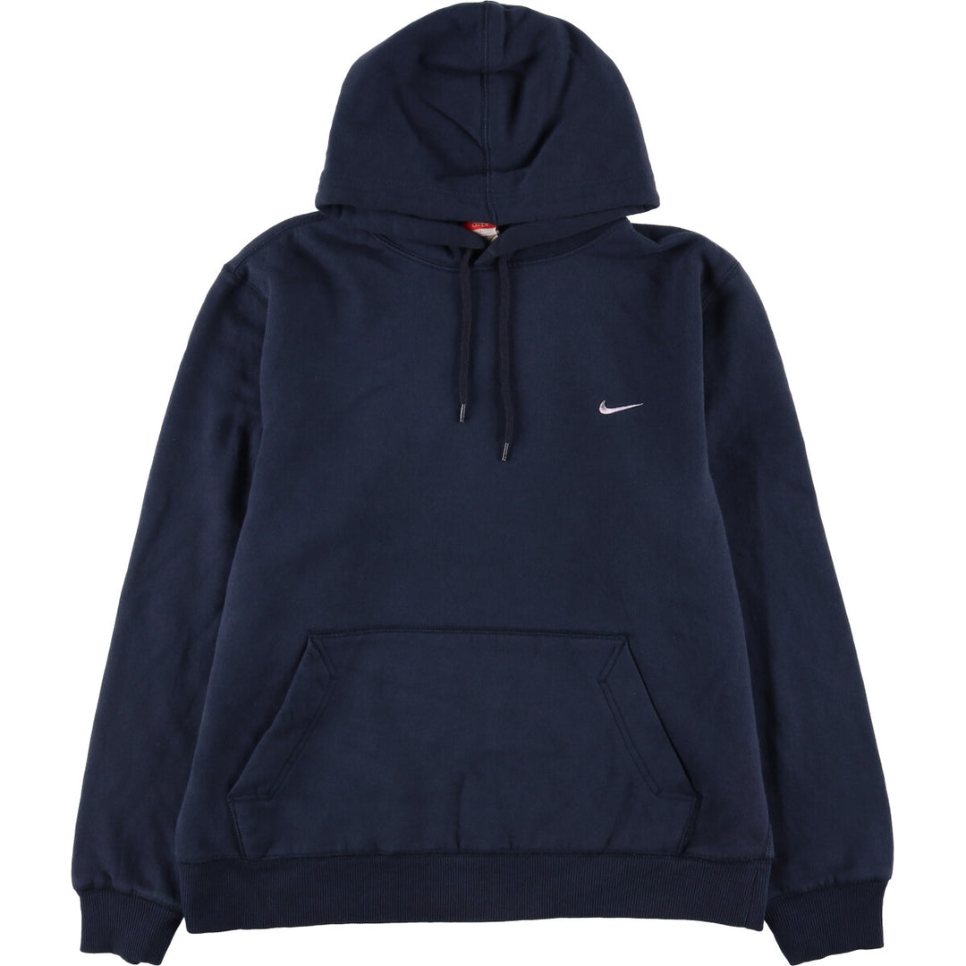 Nike Sweat Pullover Hoodie, Men's Size L cotton navy blue type Vintage Second Hand