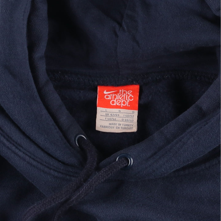 Nike Sweat Pullover Hoodie, Men's Size L cotton navy blue type Vintage Second Hand