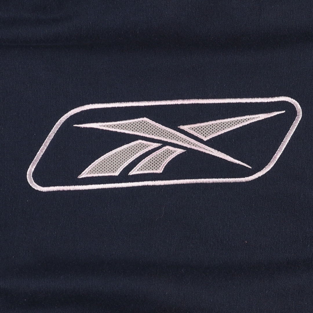 Reebok Sweat Pullover Hoodie, Men's Size M cotton navy blue type Vintage Second Hand