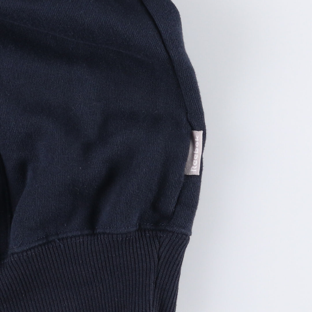 Reebok Sweat Pullover Hoodie, Men's Size M cotton navy blue type Vintage Second Hand