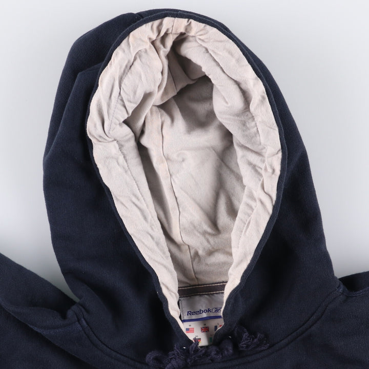 Reebok Sweat Pullover Hoodie, Men's Size M cotton navy blue type Vintage Second Hand