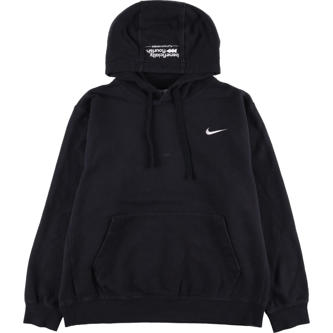Nike Sweat Pullover Hoodie, Men's Size L cotton black type Vintage Second Hand