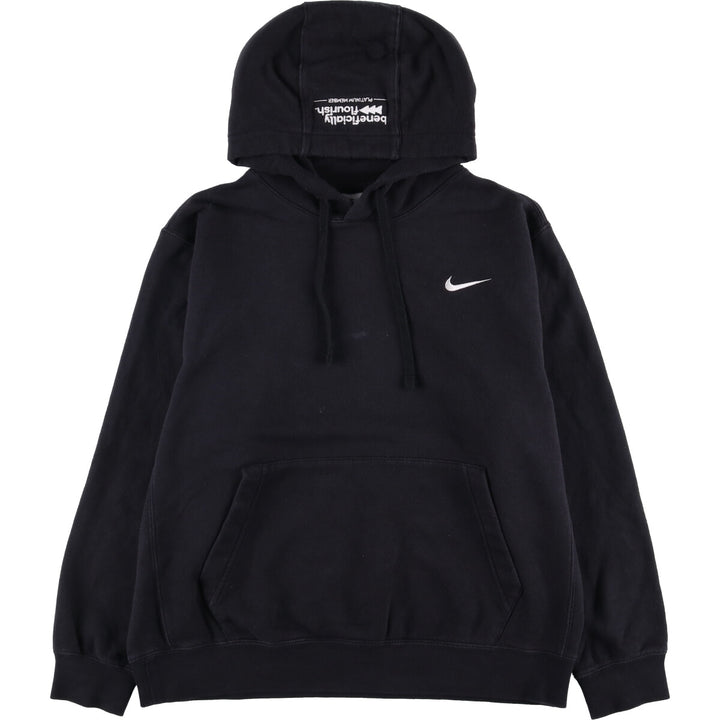 Nike Sweat Pullover Hoodie, Men's Size L cotton black type Vintage Second Hand