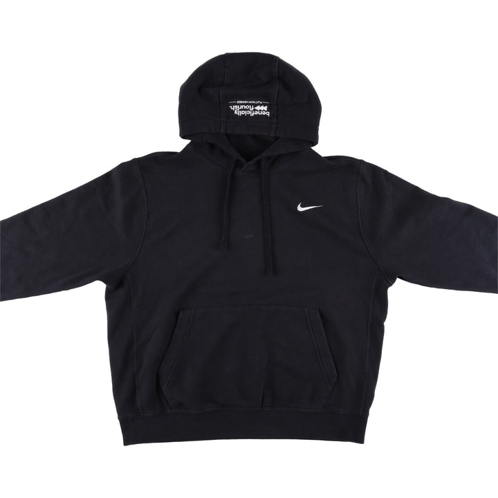 Nike Sweat Pullover Hoodie, Men's Size L cotton black type Vintage Second Hand