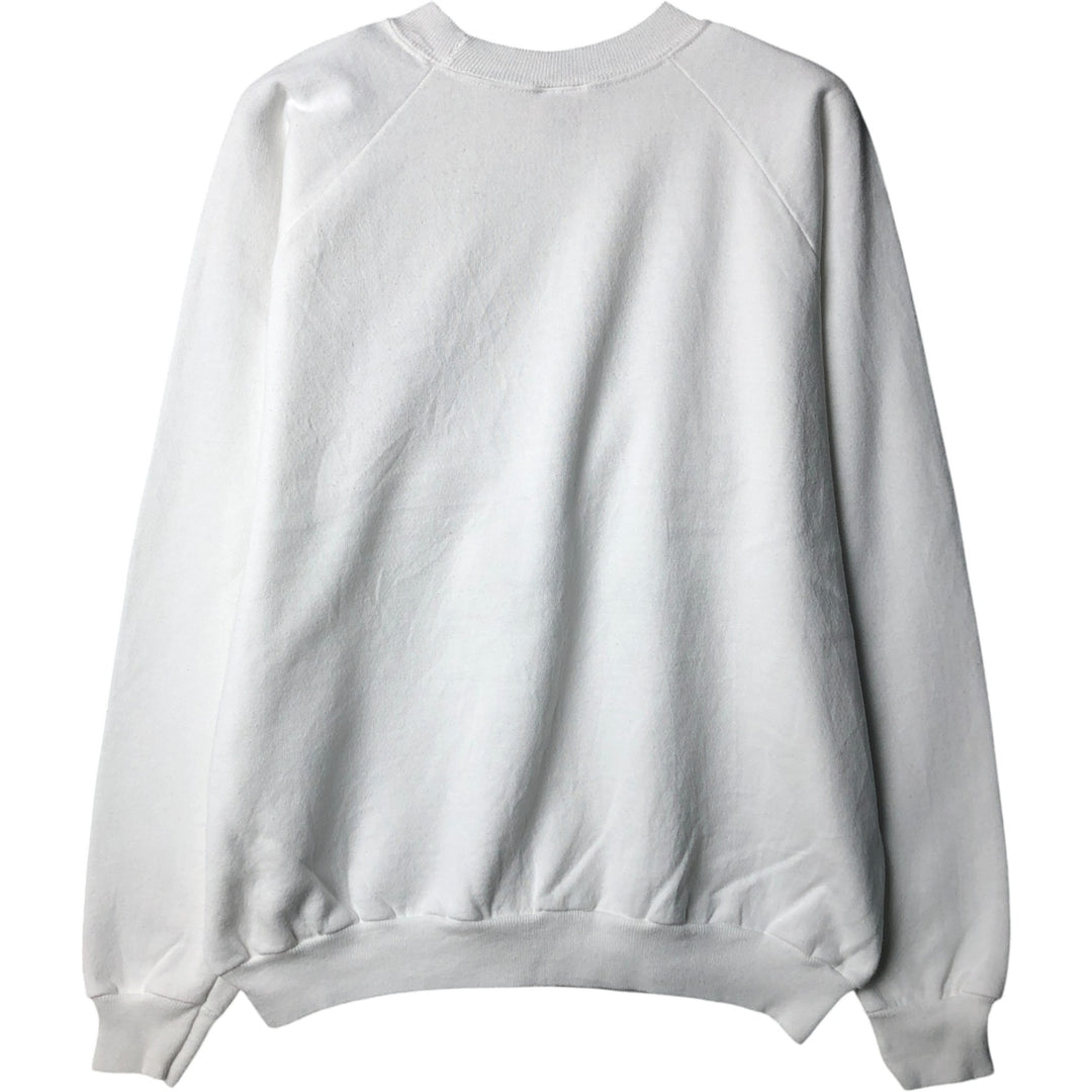 Hanes ACTIVEWEAR Printed Sweatshirt, Made in USA, Men's Size L, Vintage cotton white type Vintage Second Hand