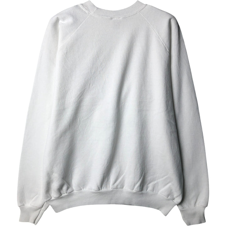 Hanes ACTIVEWEAR Printed Sweatshirt, Made in USA, Men's Size L, Vintage cotton white type Vintage Second Hand