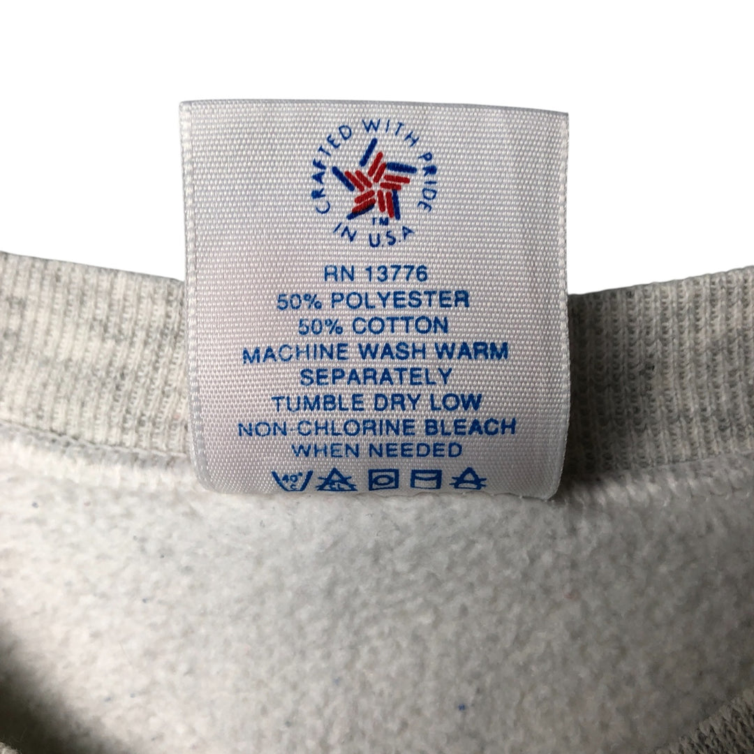 Pannill Heavyweight Printed Sweatshirt, Made in USA, Men's Size L cotton gray type Vintage Second Hand