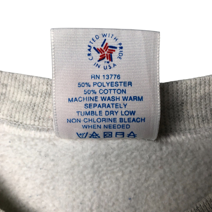 Pannill Heavyweight Printed Sweatshirt, Made in USA, Men's Size L cotton gray type Vintage Second Hand