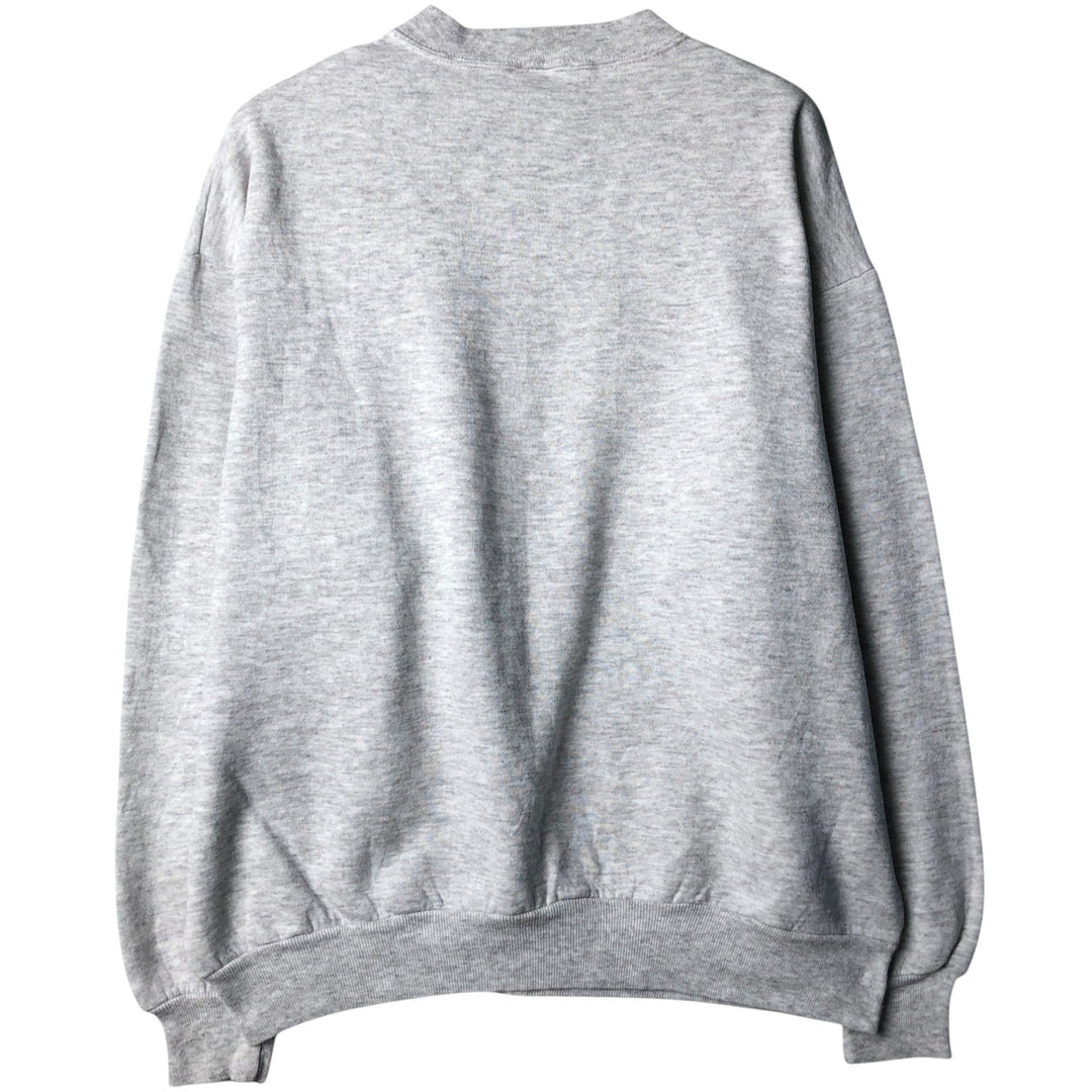 Vintage 80s-90'S Jerzees printed sweatshirt, sweatshirt, made in USA, men's XL size cotton gray type Vintage Second Hand
