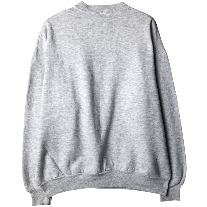 Vintage 80s-90'S Jerzees printed sweatshirt, sweatshirt, made in USA, men's XL size cotton gray type Vintage Second Hand