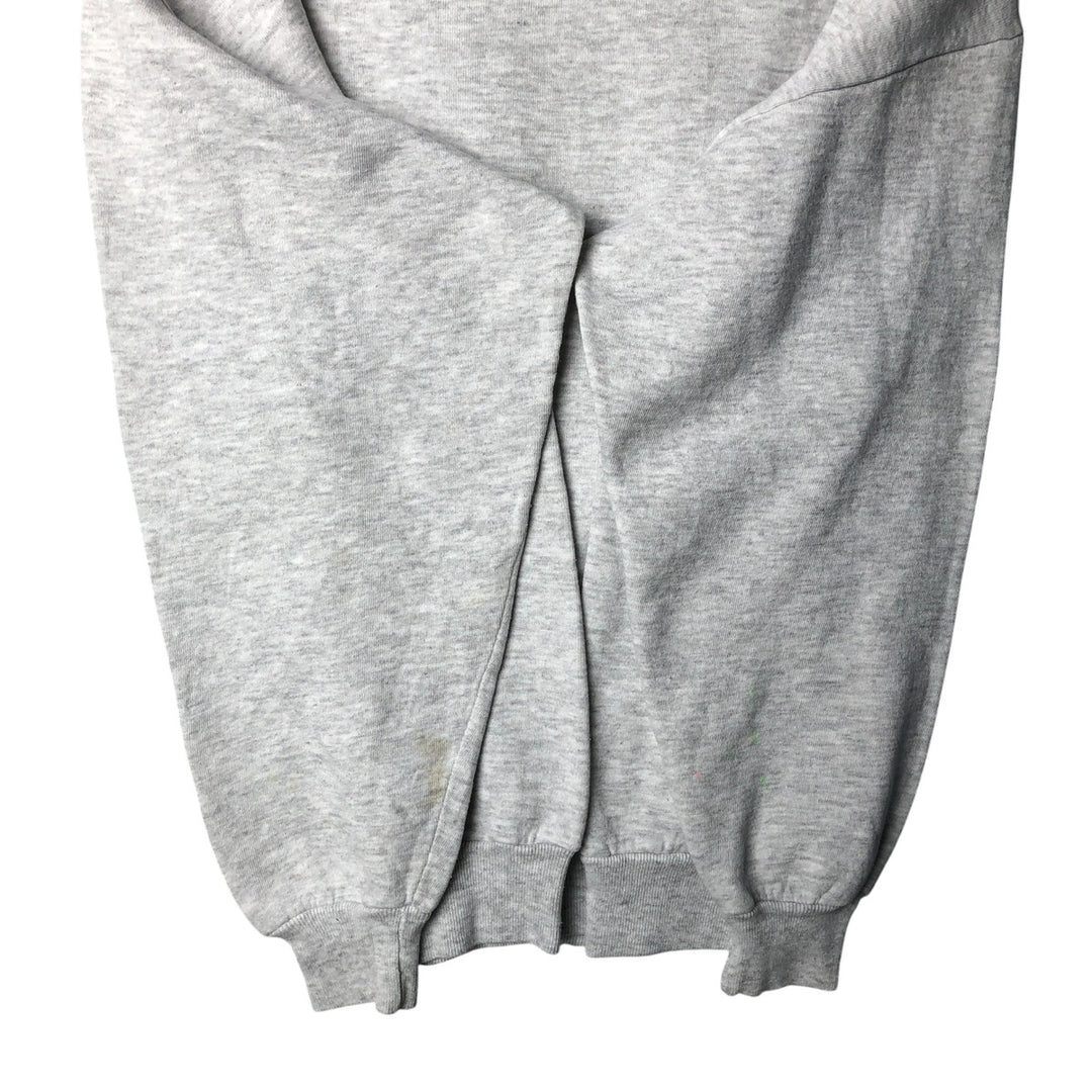 Vintage 80s-90'S Jerzees printed sweatshirt, sweatshirt, made in USA, men's XL size cotton gray type Vintage Second Hand