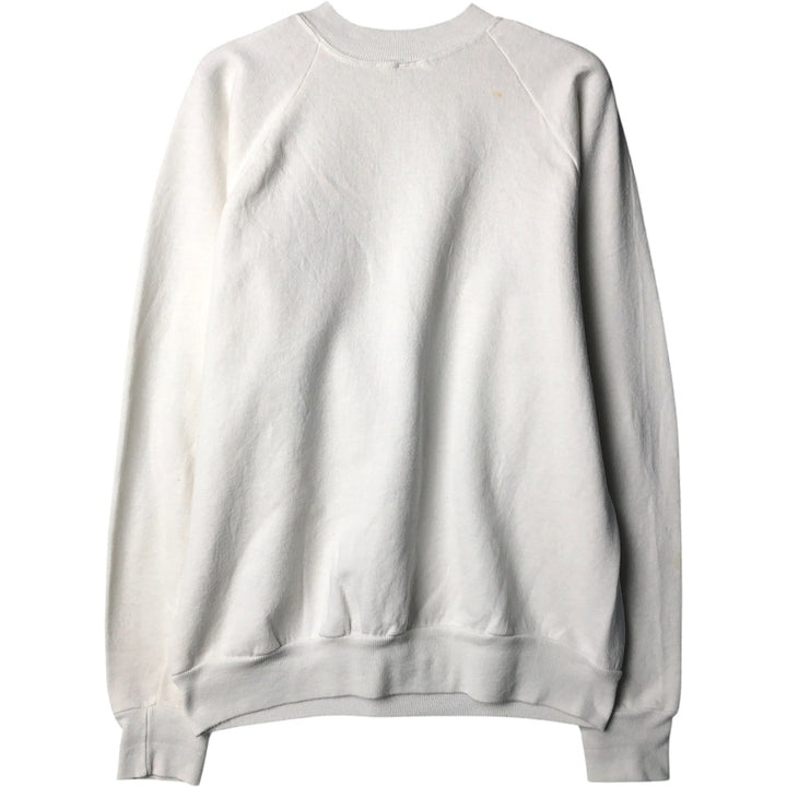 Vintage 90'S TRENCH printed sweatshirt, made in the USA, size M, men's cotton white type Vintage Second Hand