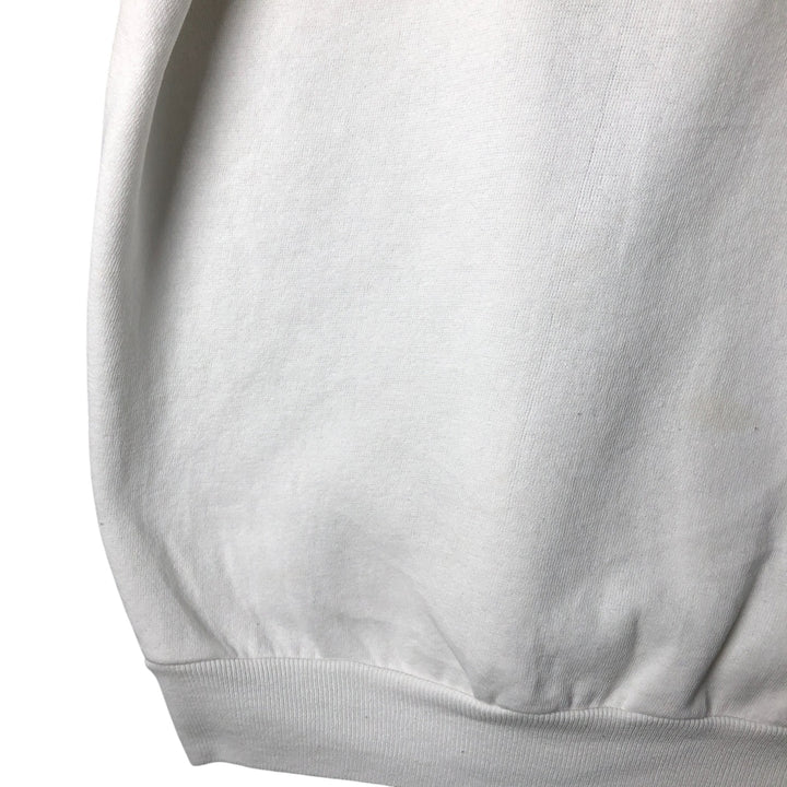 Vintage 90'S TRENCH printed sweatshirt, made in the USA, size M, men's cotton white type Vintage Second Hand