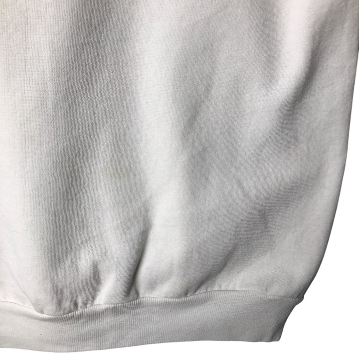 Vintage 90'S TRENCH printed sweatshirt, made in the USA, size M, men's cotton white type Vintage Second Hand