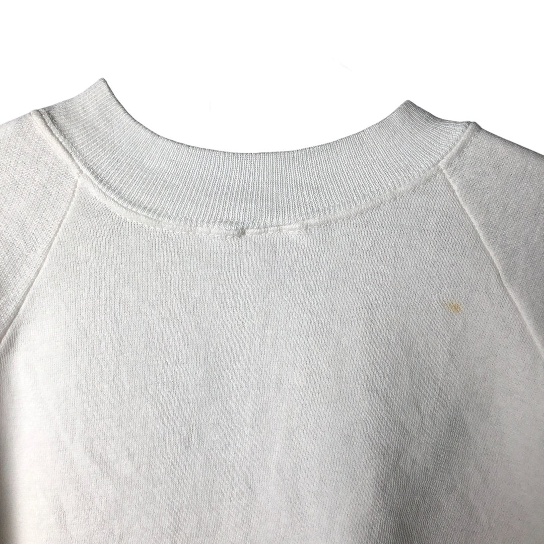 Vintage 90'S TRENCH printed sweatshirt, made in the USA, size M, men's cotton white type Vintage Second Hand
