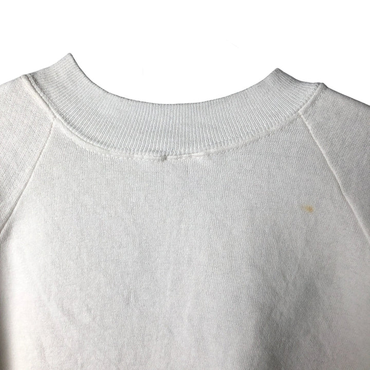 Vintage 90'S TRENCH printed sweatshirt, made in the USA, size M, men's cotton white type Vintage Second Hand