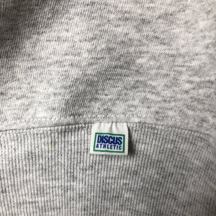 Vintage 90'S DISCUS ATHLETIC printed sweatshirt, made in the USA, size L, men's cotton gray type Vintage Second Hand