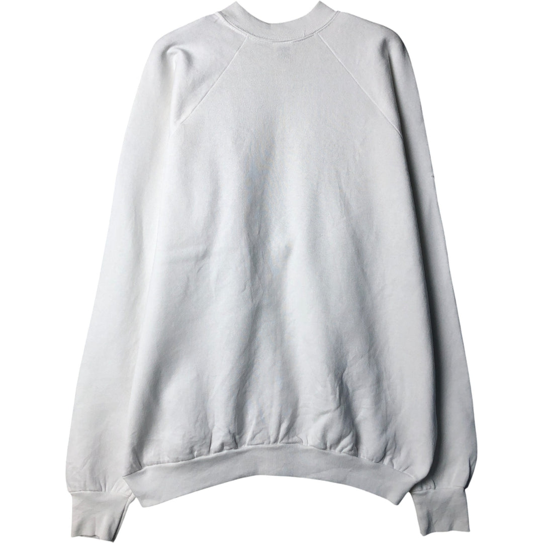 90'S Fruit of the Loom printed sweatshirt, made in the USA, men's XL size, vintage cotton white type Vintage Second Hand