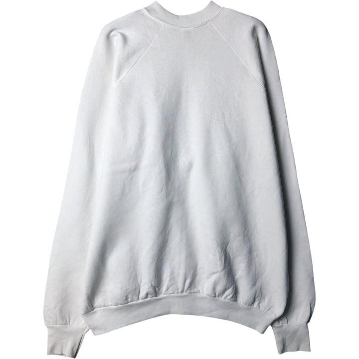 90'S Fruit of the Loom printed sweatshirt, made in the USA, men's XL size, vintage cotton white type Vintage Second Hand