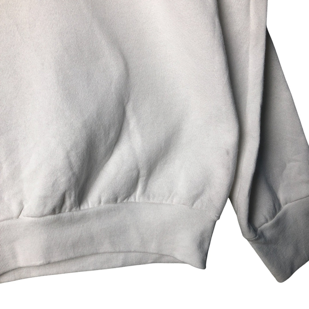 90'S Fruit of the Loom printed sweatshirt, made in the USA, men's XL size, vintage cotton white type Vintage Second Hand