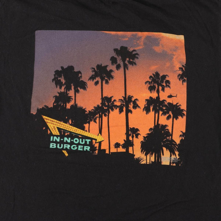 IN-N-OUT BURGER In-and-Out Burger Advertising T-shirt, Men's L size cotton black type Vintage Second Hand