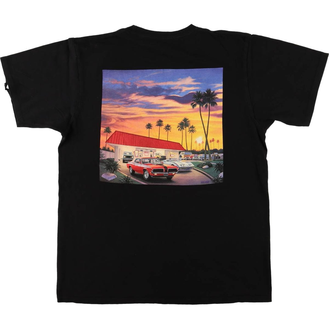 IN-N-OUT BURGER In-N-Out Burger Advertising T-shirt Made in USA Men's L size cotton black type Vintage Second Hand