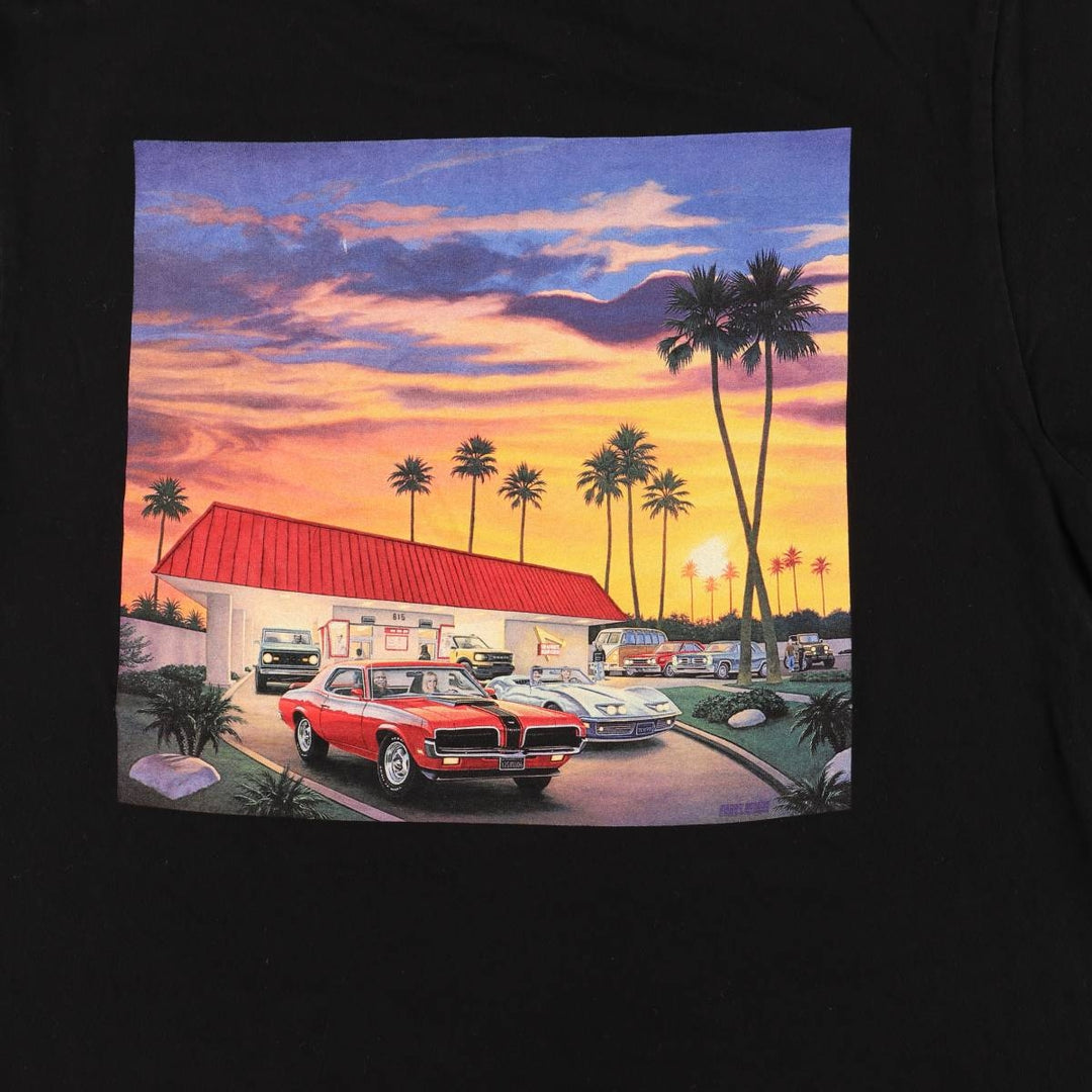 IN-N-OUT BURGER In-N-Out Burger Advertising T-shirt Made in USA Men's L size cotton black type Vintage Second Hand