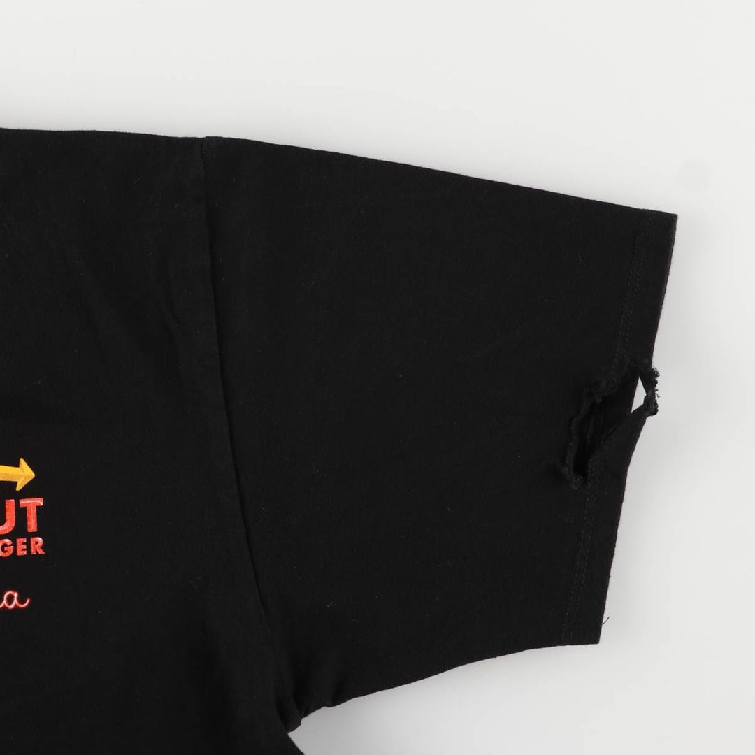 IN-N-OUT BURGER In-N-Out Burger Advertising T-shirt Made in USA Men's L size cotton black type Vintage Second Hand