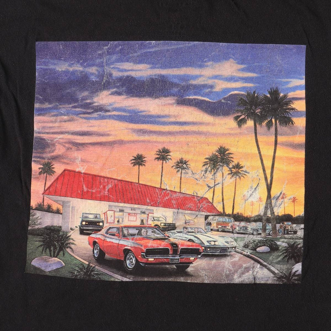 IN-N-OUT BURGER In-N-Out Burger Advertising T-shirt Made in USA Men's L size cotton black type Vintage Second Hand