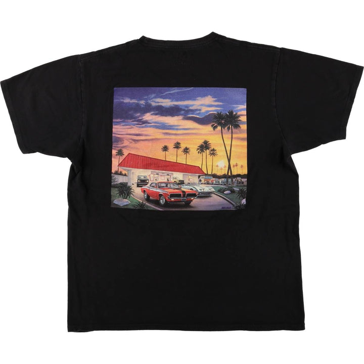 IN-N-OUT BURGER In-N-Out Burger Advertising T-shirt Made in USA Men's L size cotton black type Vintage Second Hand