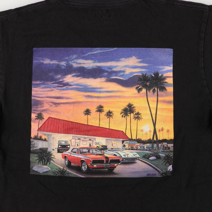 IN-N-OUT BURGER In-N-Out Burger Advertising T-shirt Made in USA Men's L size cotton black type Vintage Second Hand