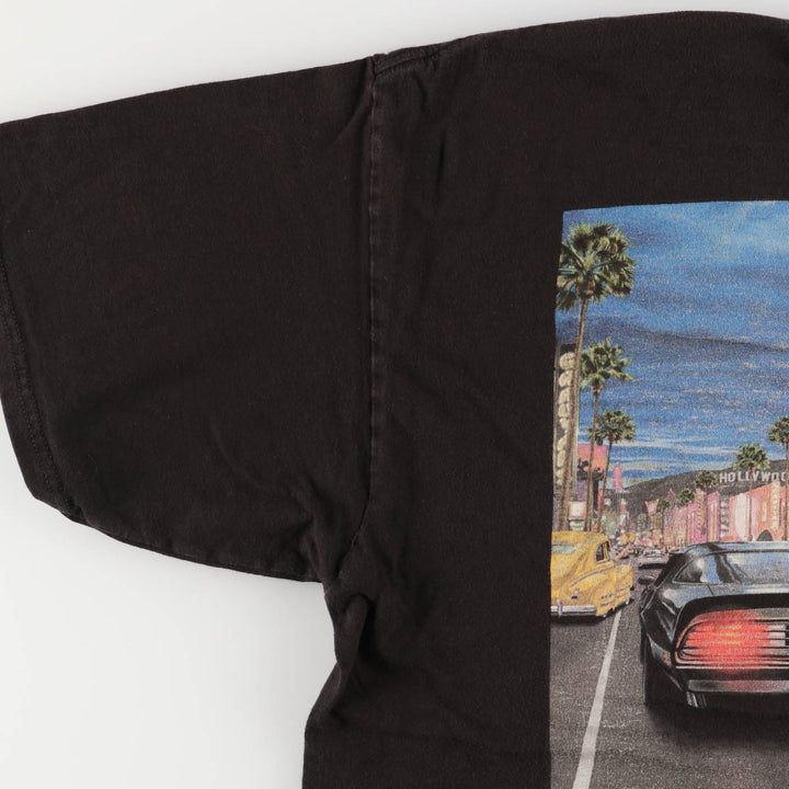 IN-N-OUT BURGER In-and-Out Burger Advertising T-shirt, Men's L size cotton black type Vintage Second Hand