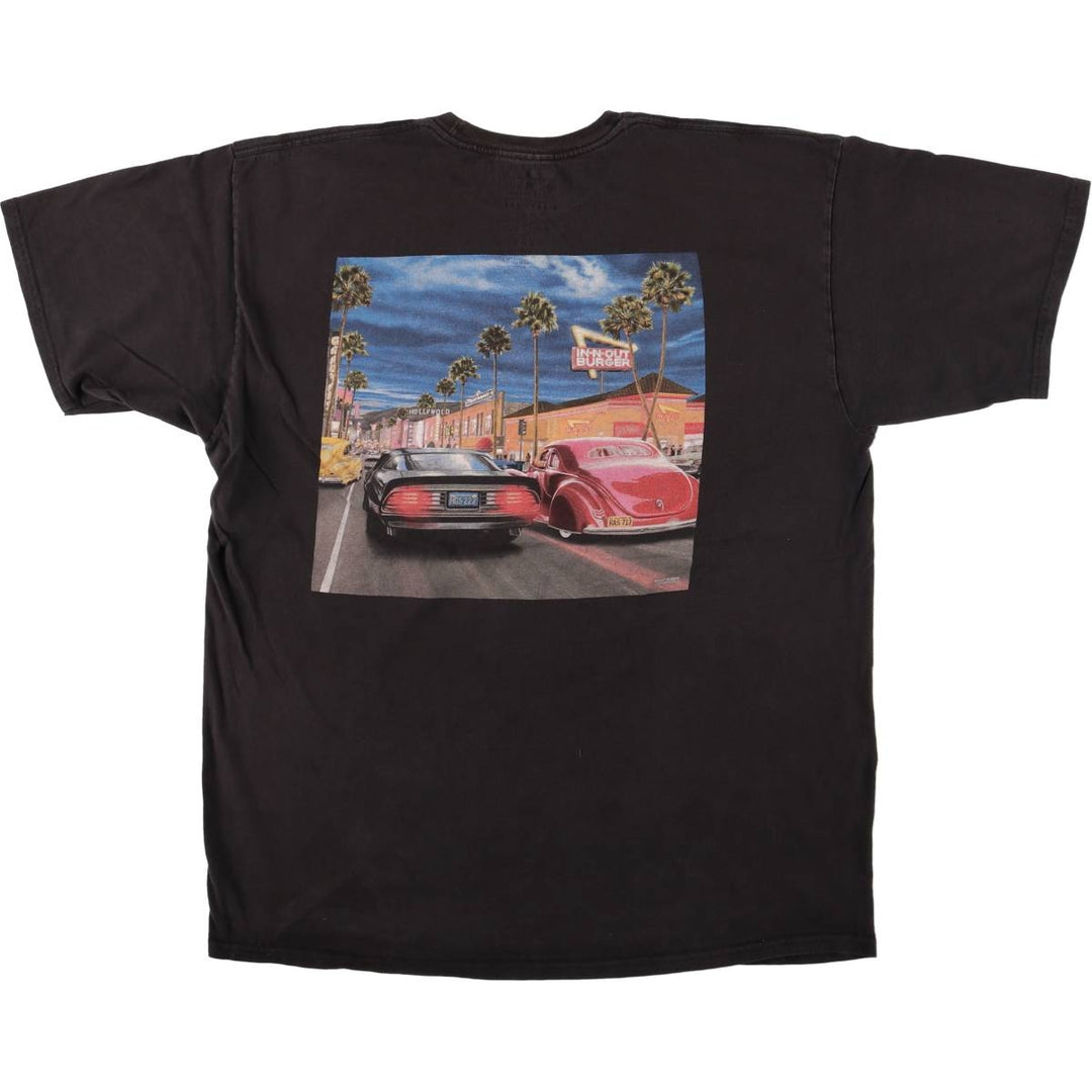 IN-N-OUT BURGER In-and-Out Burger Advertising T-shirt Men's XL size cotton black type Vintage Second Hand