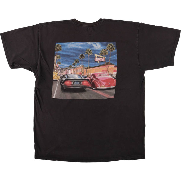 IN-N-OUT BURGER In-and-Out Burger Advertising T-shirt Men's XL size cotton black type Vintage Second Hand