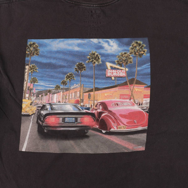 IN-N-OUT BURGER In-and-Out Burger Advertising T-shirt Men's XL size cotton black type Vintage Second Hand