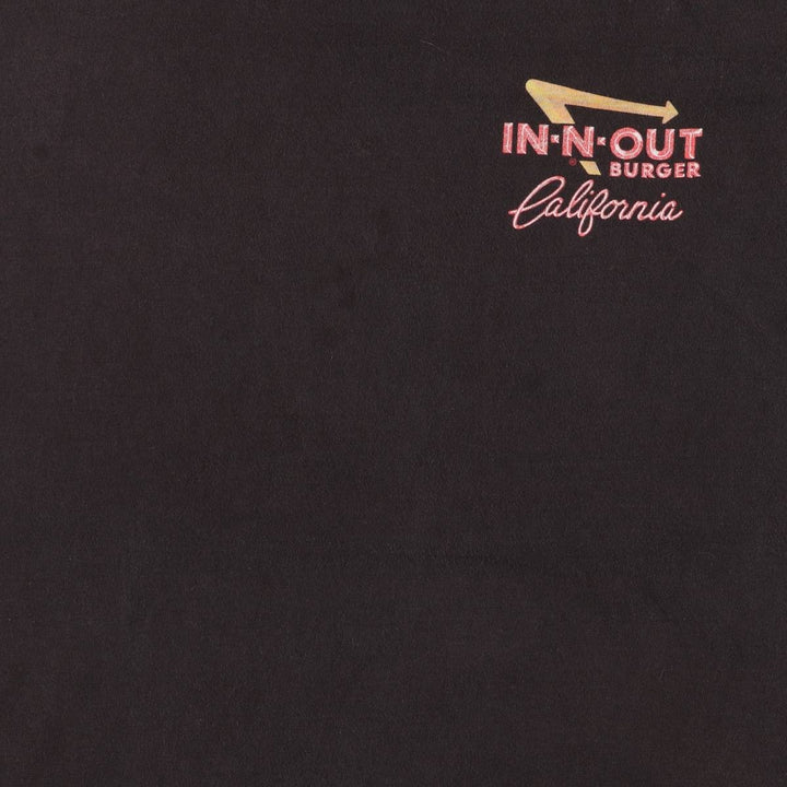 IN-N-OUT BURGER In-and-Out Burger Advertising T-shirt Men's XL size cotton black type Vintage Second Hand