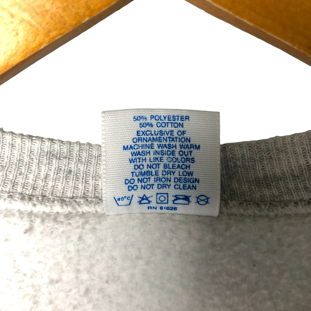 90'S Belbasine Mickey Mouse & Goofy Character Sweatshirt, Made in USA, Men's Size XL polyester gray type Vintage Second Hand