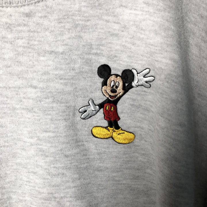 90'S Belbasine Mickey Mouse & Goofy Character Sweatshirt, Made in USA, Men's Size XL polyester gray type Vintage Second Hand