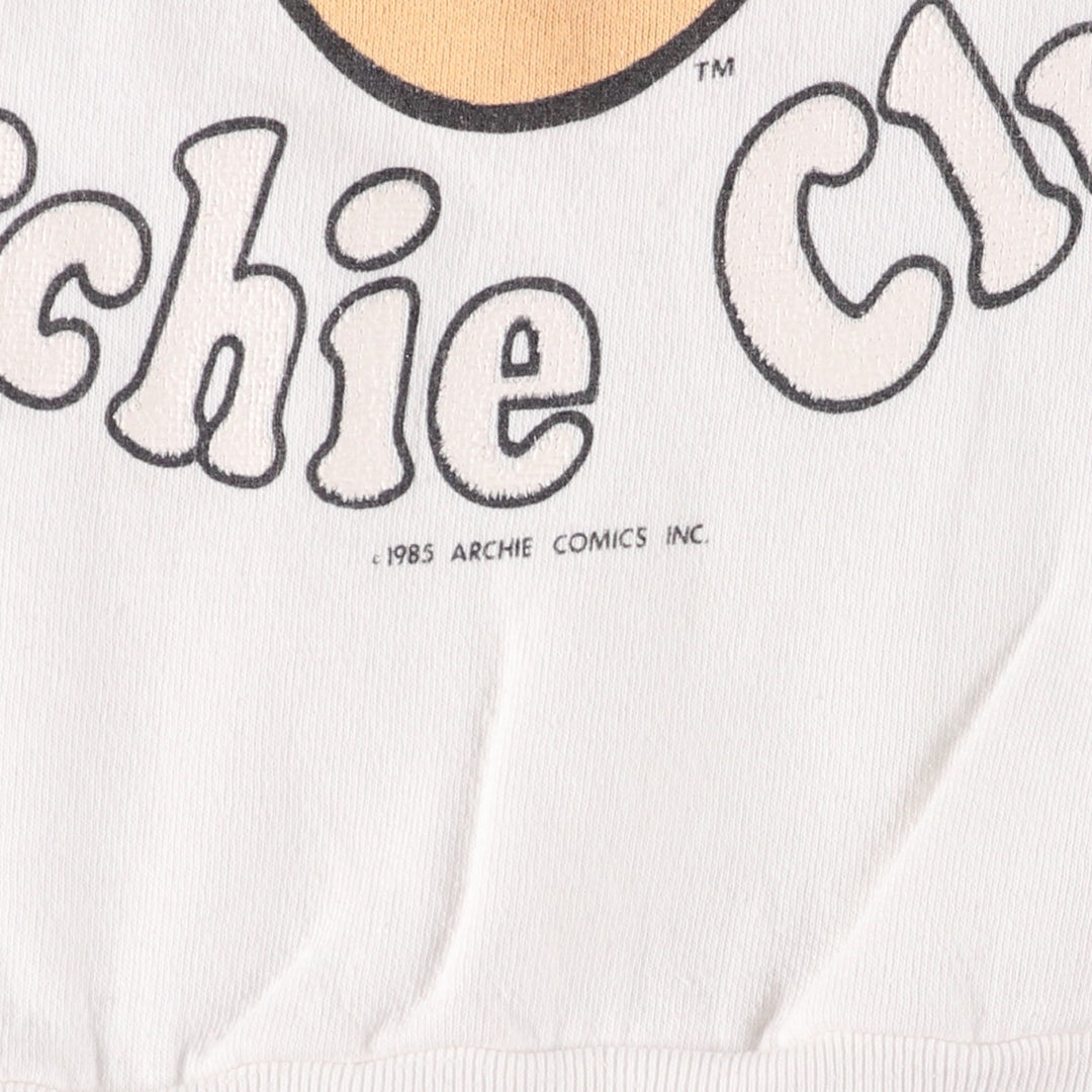 80'S Funny Guys Archie Comics Archie Andrews Character Sweatshirt, Made in USA, Men's Size L cotton white type Vintage Second Hand