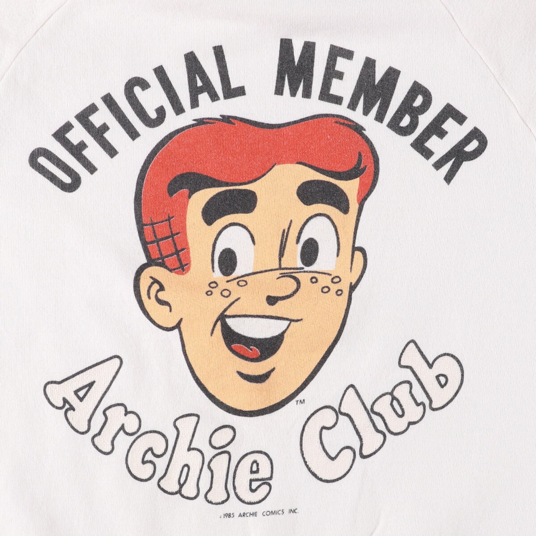 80'S Funny Guys Archie Comics Archie Andrews Character Sweatshirt, Made in USA, Men's Size L cotton white type Vintage Second Hand