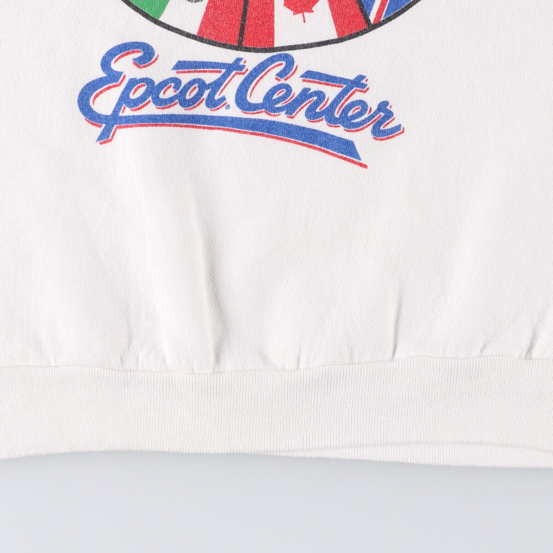 1980'S Disney MICKEY MOUSE Stars and Stripes Sweatshirt, Made in USA, Men's Size M cotton white type Vintage Second Hand