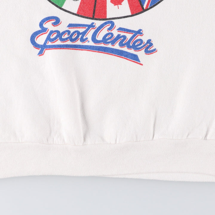 1980'S Disney MICKEY MOUSE Stars and Stripes Sweatshirt, Made in USA, Men's Size M cotton white type Vintage Second Hand